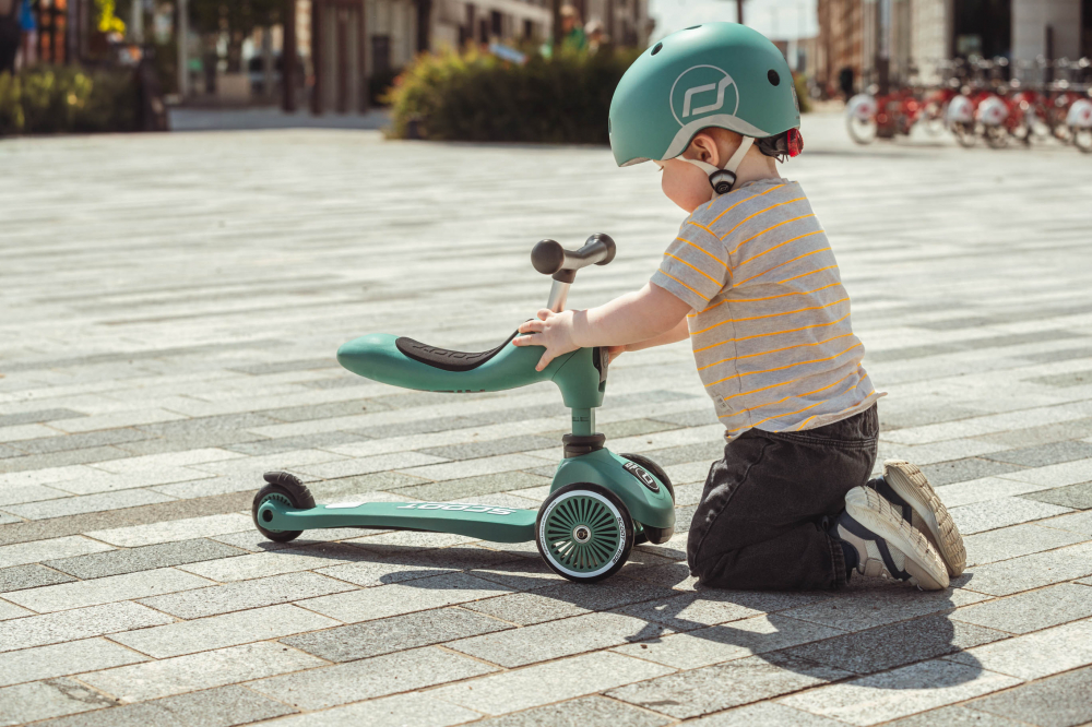 Trotineta copii cu sezut, transformabila 2in1, HighwayKick 1 Forest, 1-5 ani, pana la 50 kg, Scoot & Ride [18]