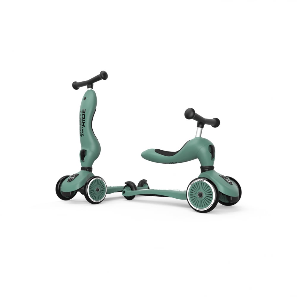Trotineta copii cu sezut, transformabila 2in1, HighwayKick 1 Forest, 1-5 ani, pana la 50 kg, Scoot & Ride [1]