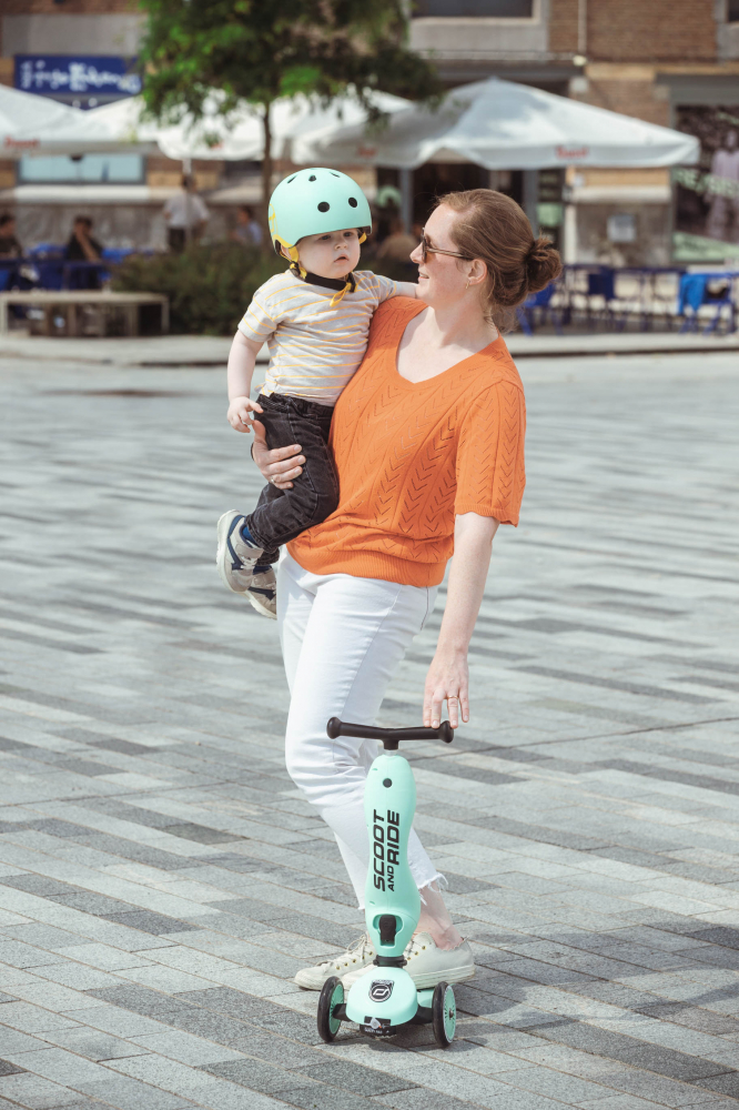 Trotineta copii cu sezut, transformabila 2in1, HighwayKick 1 Kiwi, 1-5 ani, pana la 50 kg, Scoot & Ride [23]