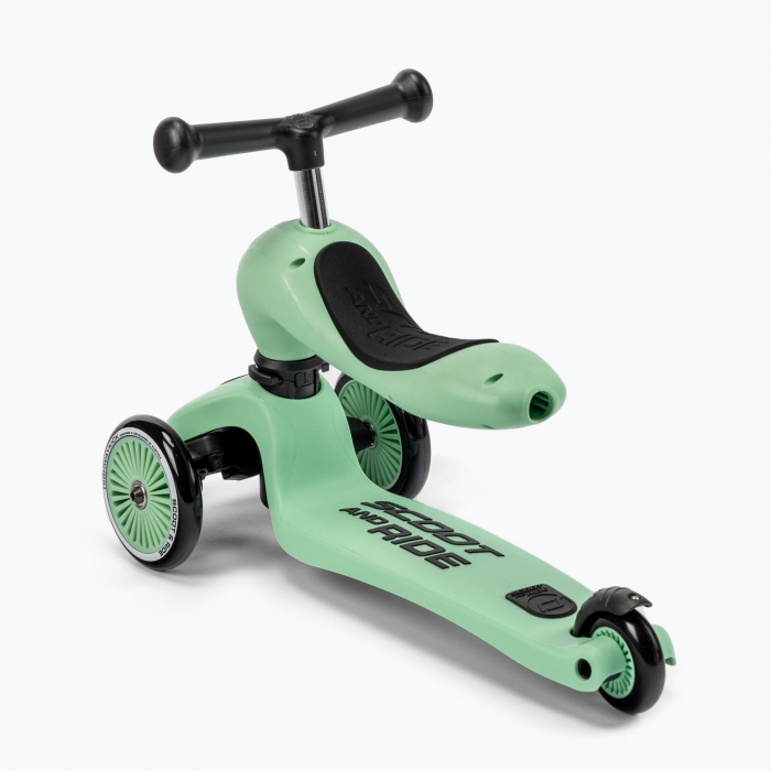 Trotineta copii cu sezut, transformabila 2in1, HighwayKick 1 Kiwi, 1-5 ani, pana la 50 kg, Scoot & Ride [19]