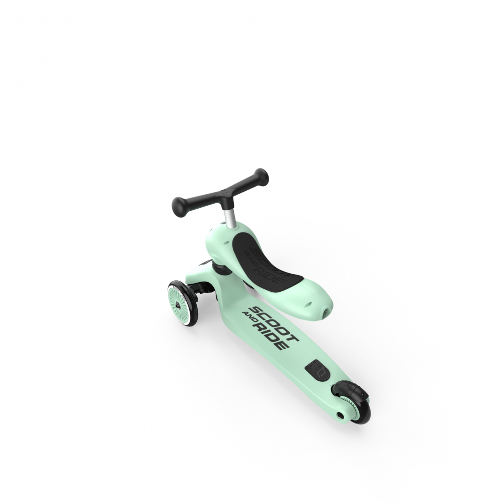 Trotineta copii cu sezut, transformabila 2in1, HighwayKick 1 Kiwi, 1-5 ani, pana la 50 kg, Scoot & Ride [2]