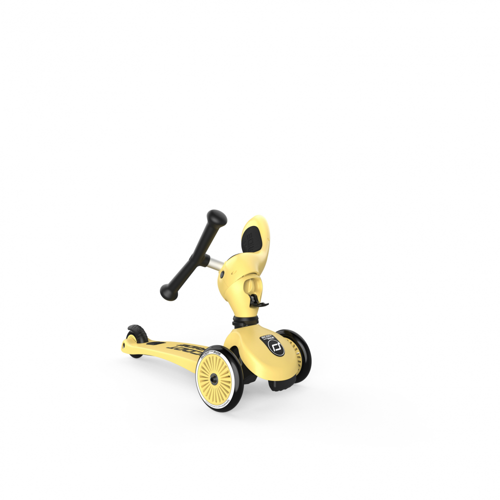 Trotineta copii cu sezut, transformabila 2in1, HighwayKick 1 Lemon, 1-5 ani, pana la 50 kg, Scoot & Ride [6]