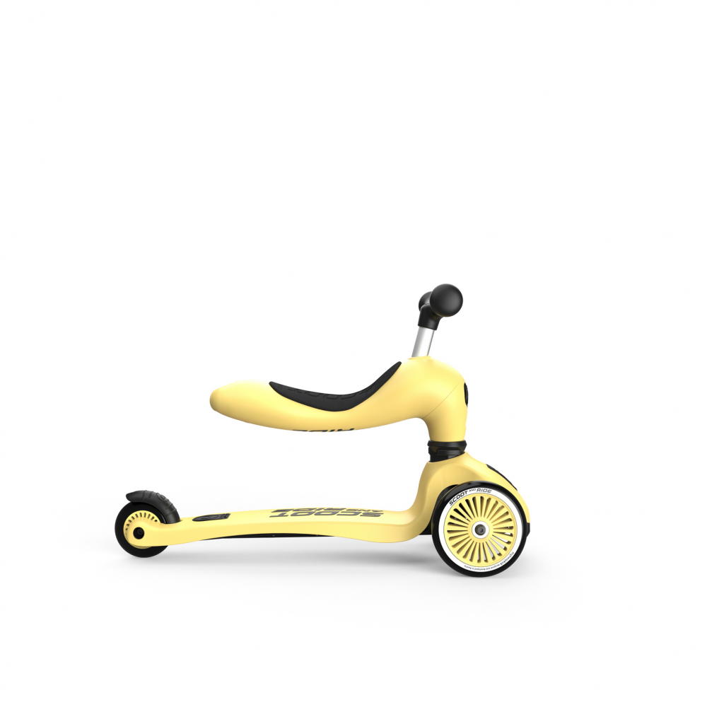 Trotineta copii cu sezut, transformabila 2in1, HighwayKick 1 Lemon, 1-5 ani, pana la 50 kg, Scoot & Ride [5]