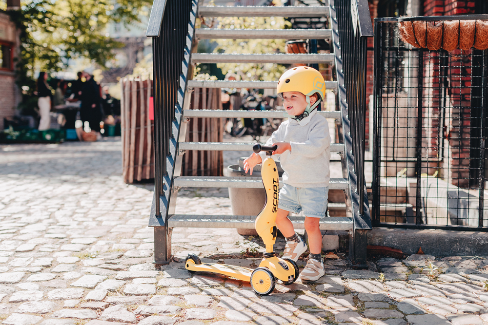 Trotineta copii cu sezut, transformabila 2in1, HighwayKick 1 Lemon, 1-5 ani, pana la 50 kg, Scoot & Ride [28]