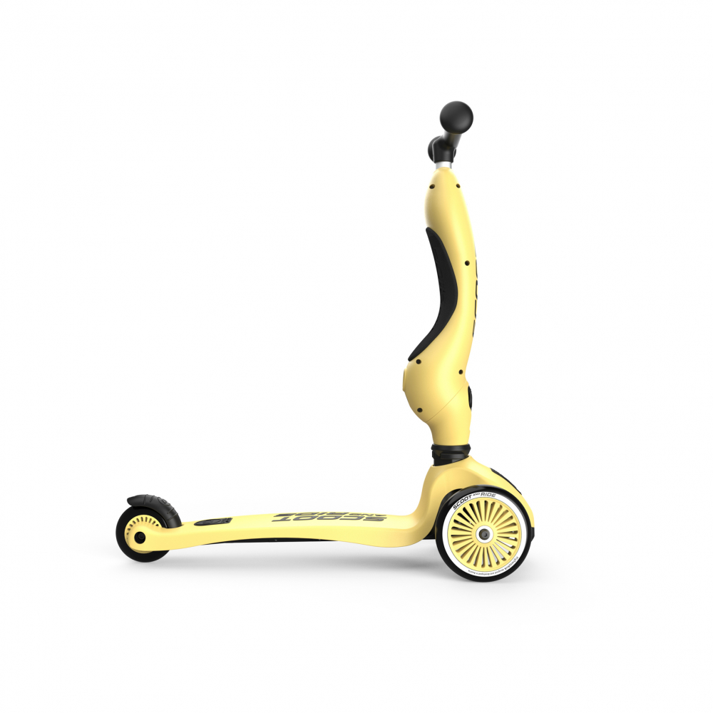 Trotineta copii cu sezut, transformabila 2in1, HighwayKick 1 Lemon, 1-5 ani, pana la 50 kg, Scoot & Ride [9]