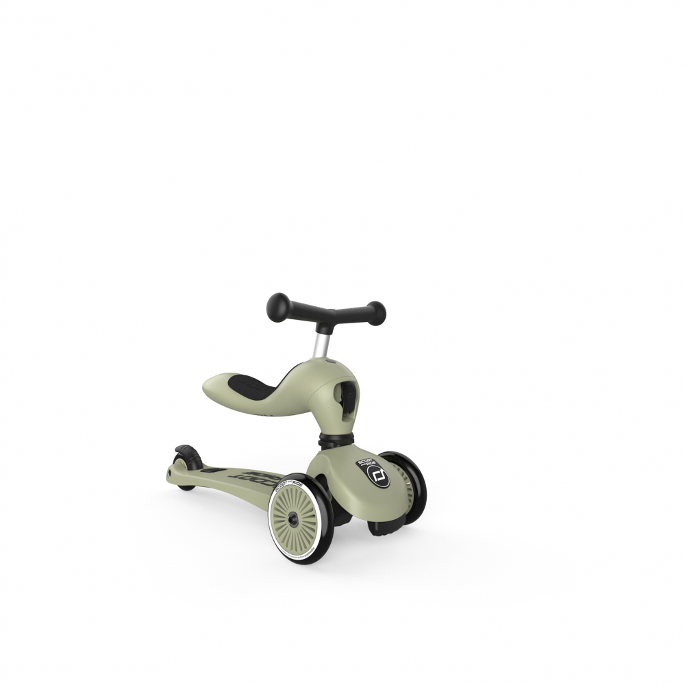 Trotineta copii cu sezut, transformabila 2in1, HighwayKick 1 Olive, 1-5 ani, pana la 50 kg, Scoot & Ride [4]