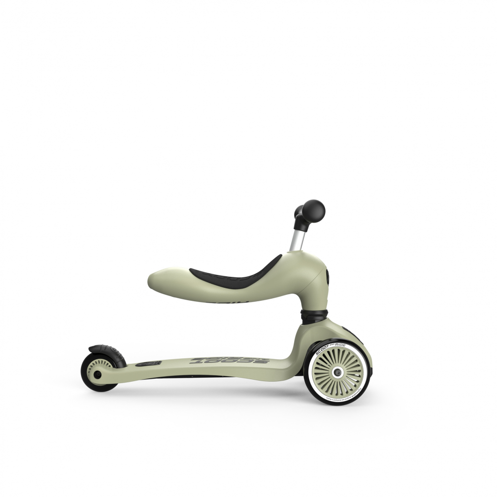 Trotineta copii cu sezut, transformabila 2in1, HighwayKick 1 Olive, 1-5 ani, pana la 50 kg, Scoot & Ride [5]