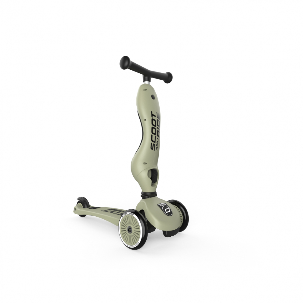 Trotineta copii cu sezut, transformabila 2in1, HighwayKick 1 Olive, 1-5 ani, pana la 50 kg, Scoot & Ride [7]