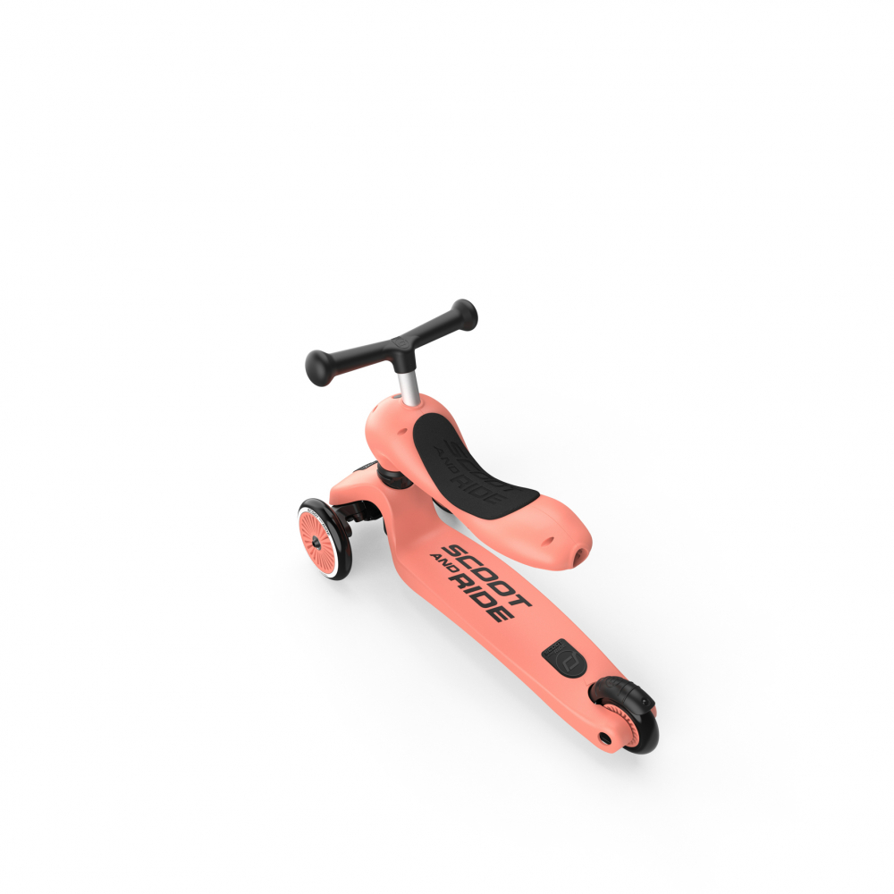 Trotineta copii cu sezut, transformabila 2in1, HighwayKick 1 Peach, 1-5 ani, pana la 50 kg, Scoot & Ride [2]