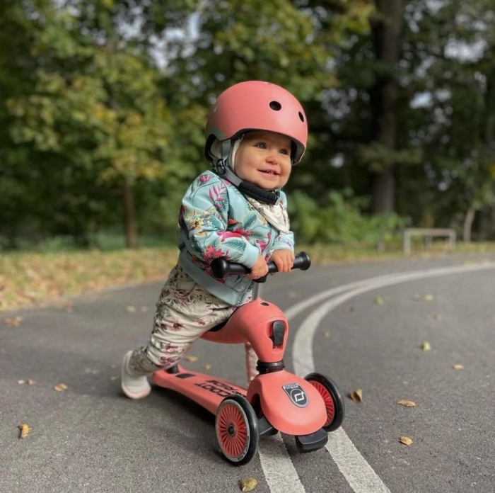 Trotineta copii cu sezut, transformabila 2in1, HighwayKick 1 Peach, 1-5 ani, pana la 50 kg, Scoot & Ride [17]