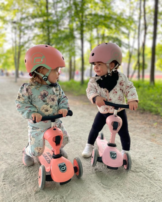 Trotineta copii cu sezut, transformabila 2in1, HighwayKick 1 Peach, 1-5 ani, pana la 50 kg, Scoot & Ride [20]