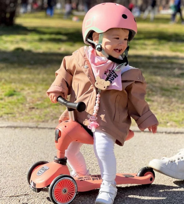 Trotineta copii cu sezut, transformabila 2in1, HighwayKick 1 Peach, 1-5 ani, pana la 50 kg, Scoot & Ride [18]