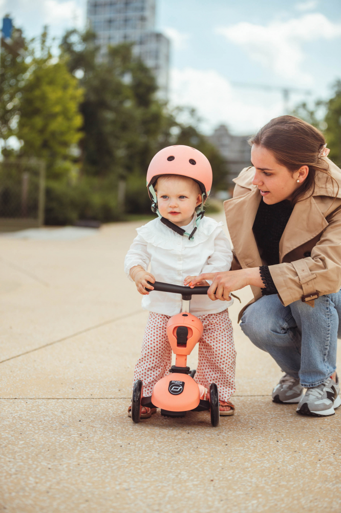 Trotineta copii cu sezut, transformabila 2in1, HighwayKick 1 Peach, 1-5 ani, pana la 50 kg, Scoot & Ride [25]