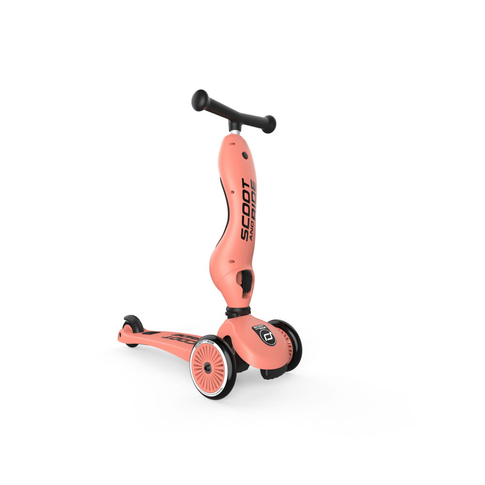 Trotineta copii cu sezut, transformabila 2in1, HighwayKick 1 Peach, 1-5 ani, pana la 50 kg, Scoot & Ride [7]