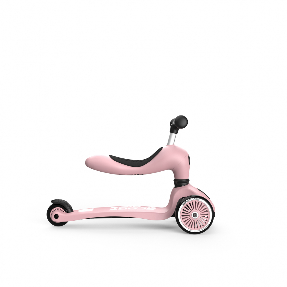 Trotineta copii cu sezut, transformabila 2in1, HighwayKick 1 Rose, 1-5 ani, pana la 50 kg, Scoot & Ride [6]