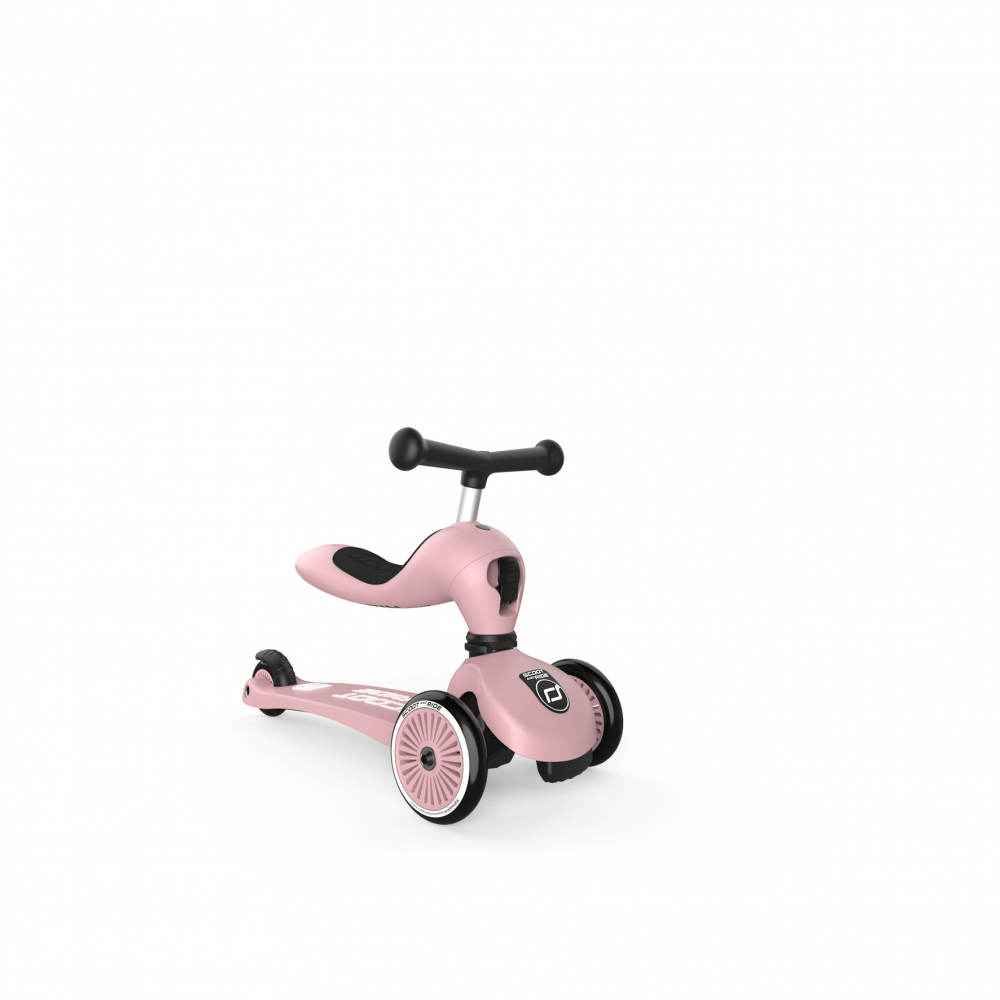 Trotineta copii cu sezut, transformabila 2in1, HighwayKick 1 Rose, 1-5 ani, pana la 50 kg, Scoot & Ride [7]