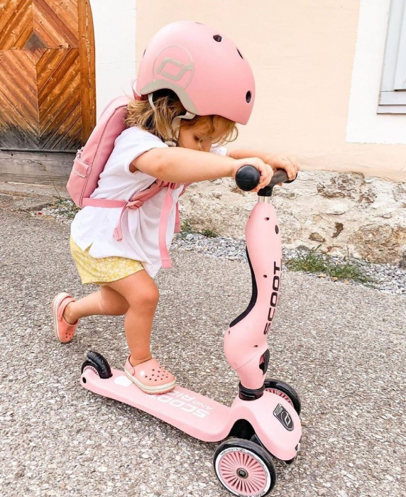 Trotineta copii cu sezut, transformabila 2in1, HighwayKick 1 Rose, 1-5 ani, pana la 50 kg, Scoot & Ride [18]
