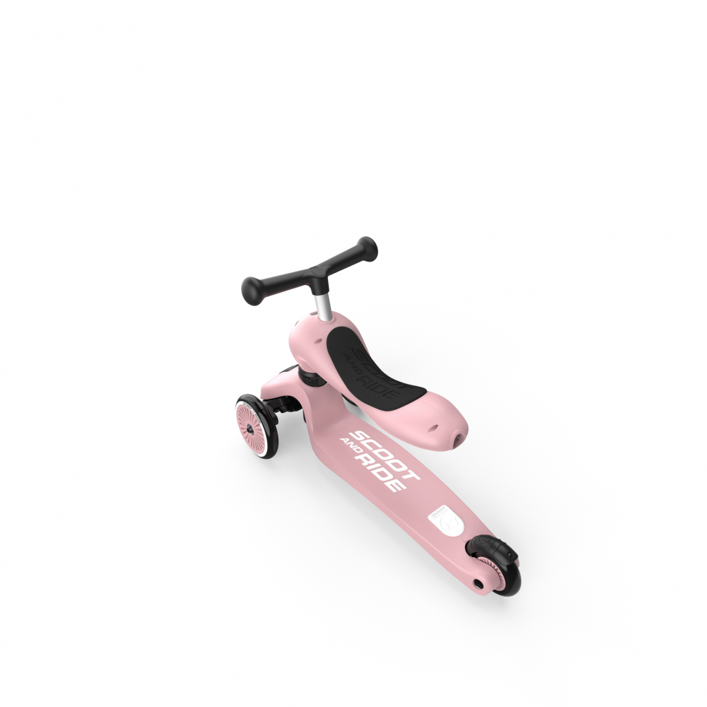 Trotineta copii cu sezut, transformabila 2in1, HighwayKick 1 Rose, 1-5 ani, pana la 50 kg, Scoot & Ride [9]