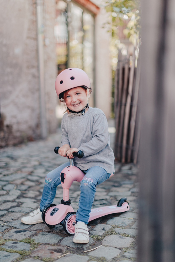 Trotineta copii cu sezut, transformabila 2in1, HighwayKick 1 Rose, 1-5 ani, pana la 50 kg, Scoot & Ride [24]