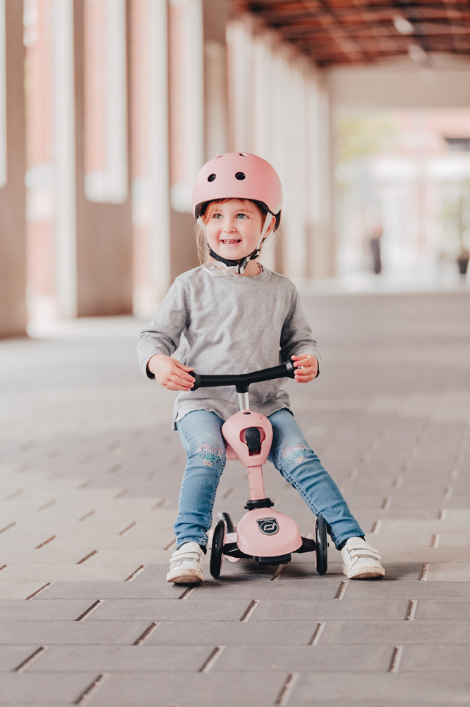 Trotineta copii cu sezut, transformabila 2in1, HighwayKick 1 Rose, 1-5 ani, pana la 50 kg, Scoot & Ride [22]