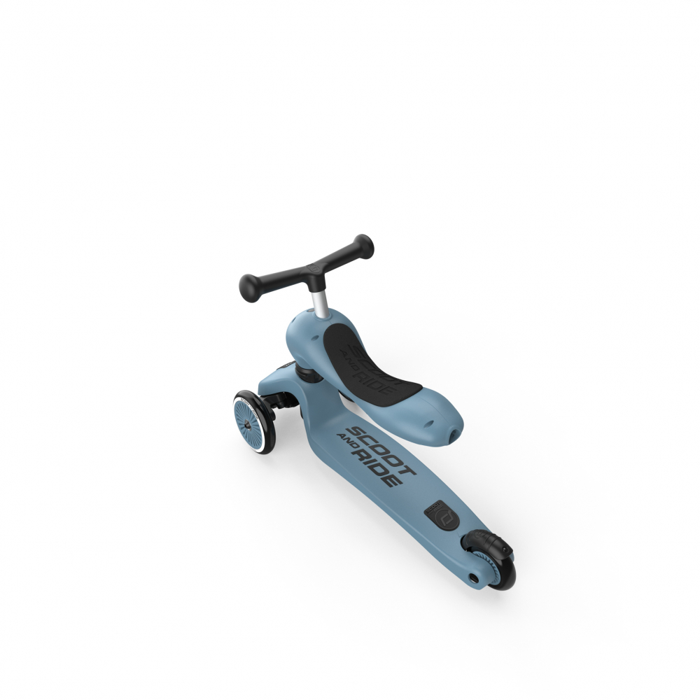 Trotineta copii cu sezut, transformabila 2in1, HighwayKick 1 Steel, 1-5 ani, pana la 50 kg, Scoot & Ride [9]