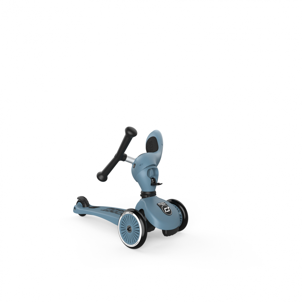 Trotineta copii cu sezut, transformabila 2in1, HighwayKick 1 Steel, 1-5 ani, pana la 50 kg, Scoot & Ride [5]