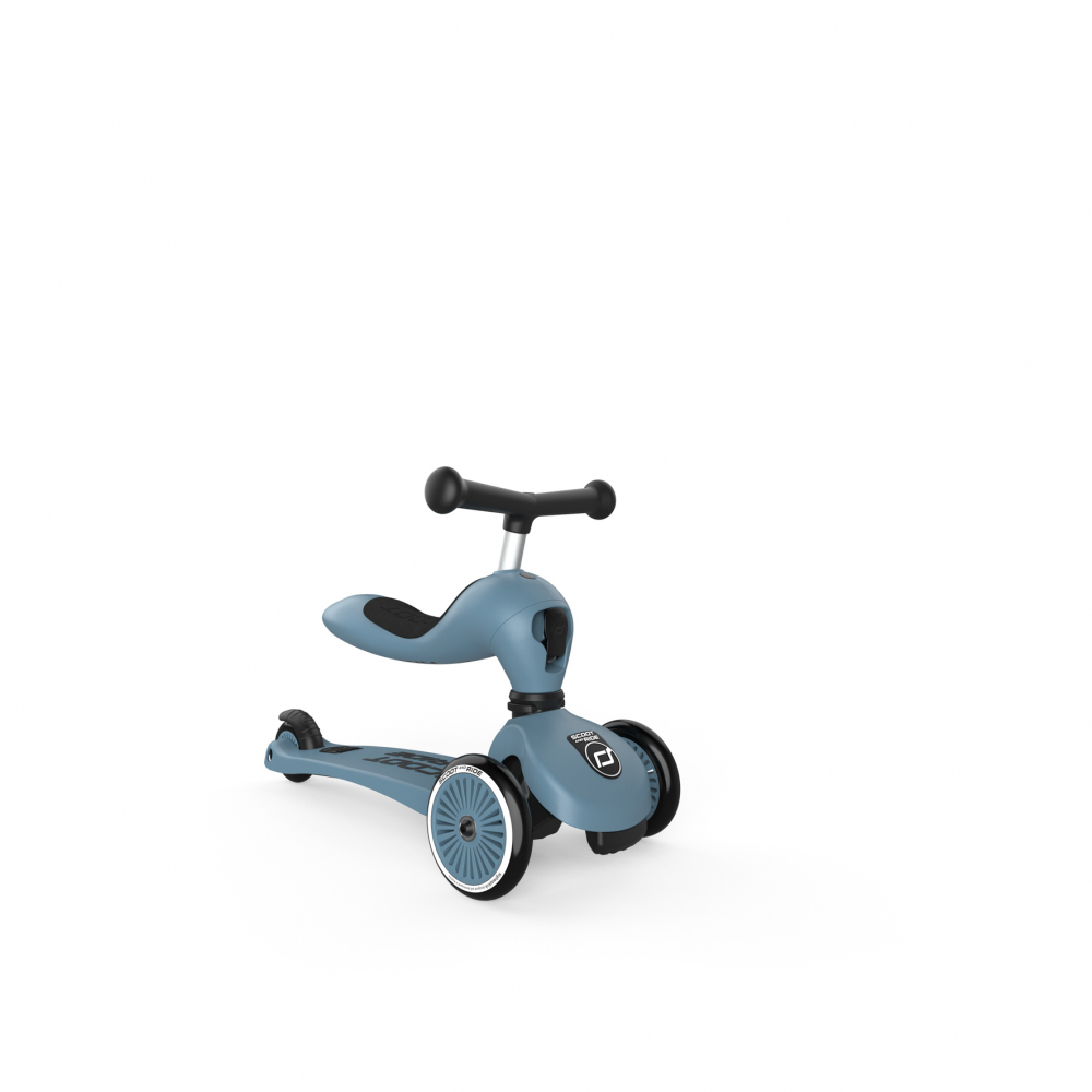 Trotineta copii cu sezut, transformabila 2in1, HighwayKick 1 Steel, 1-5 ani, pana la 50 kg, Scoot & Ride [7]