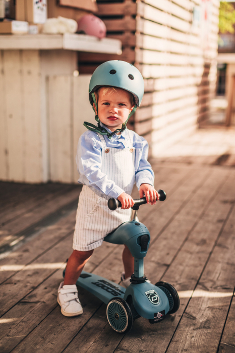 Trotineta copii cu sezut, transformabila 2in1, HighwayKick 1 Steel, 1-5 ani, pana la 50 kg, Scoot & Ride [30]