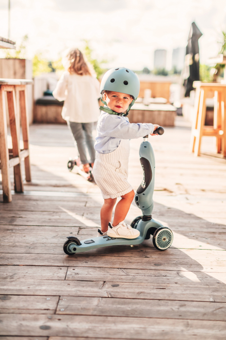 Trotineta copii cu sezut, transformabila 2in1, HighwayKick 1 Steel, 1-5 ani, pana la 50 kg, Scoot & Ride [42]