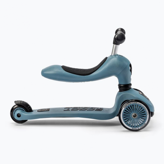 Trotineta copii cu sezut, transformabila 2in1, HighwayKick 1 Steel, 1-5 ani, pana la 50 kg, Scoot & Ride [14]