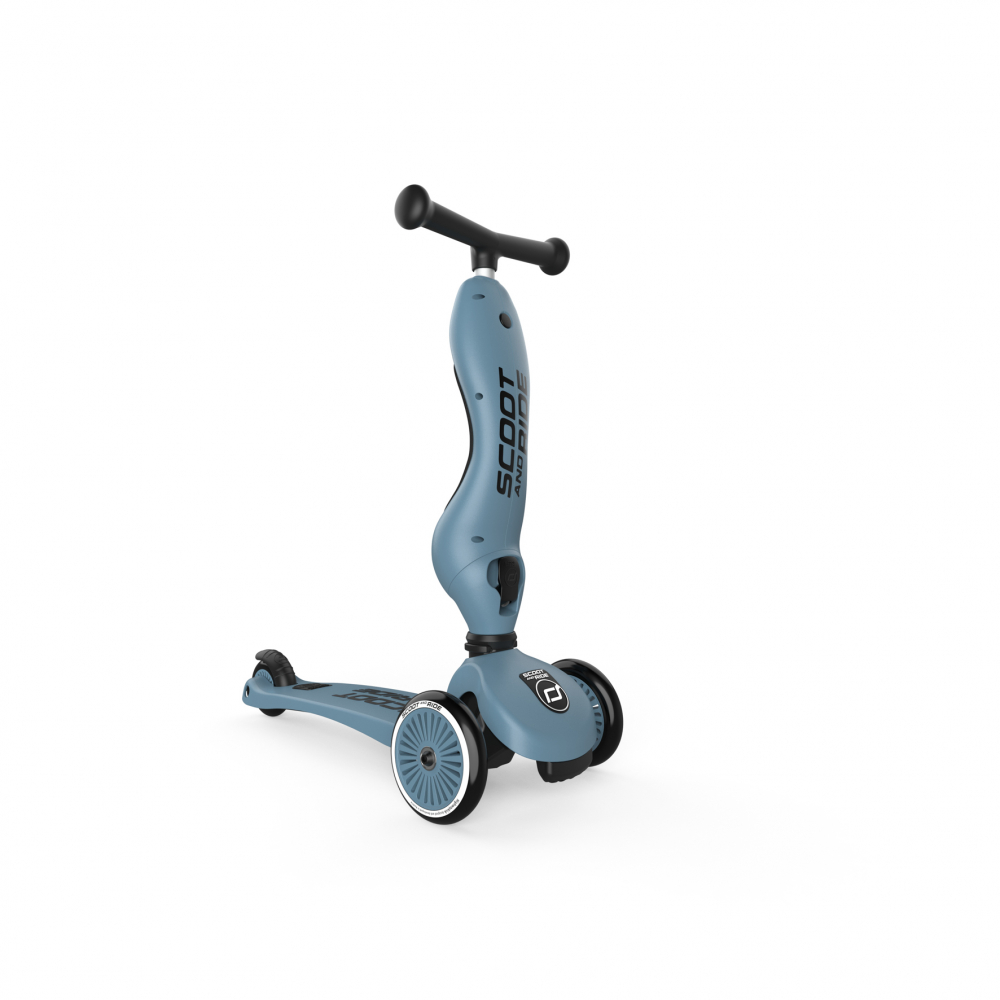 Trotineta copii cu sezut, transformabila 2in1, HighwayKick 1 Steel, 1-5 ani, pana la 50 kg, Scoot & Ride [4]