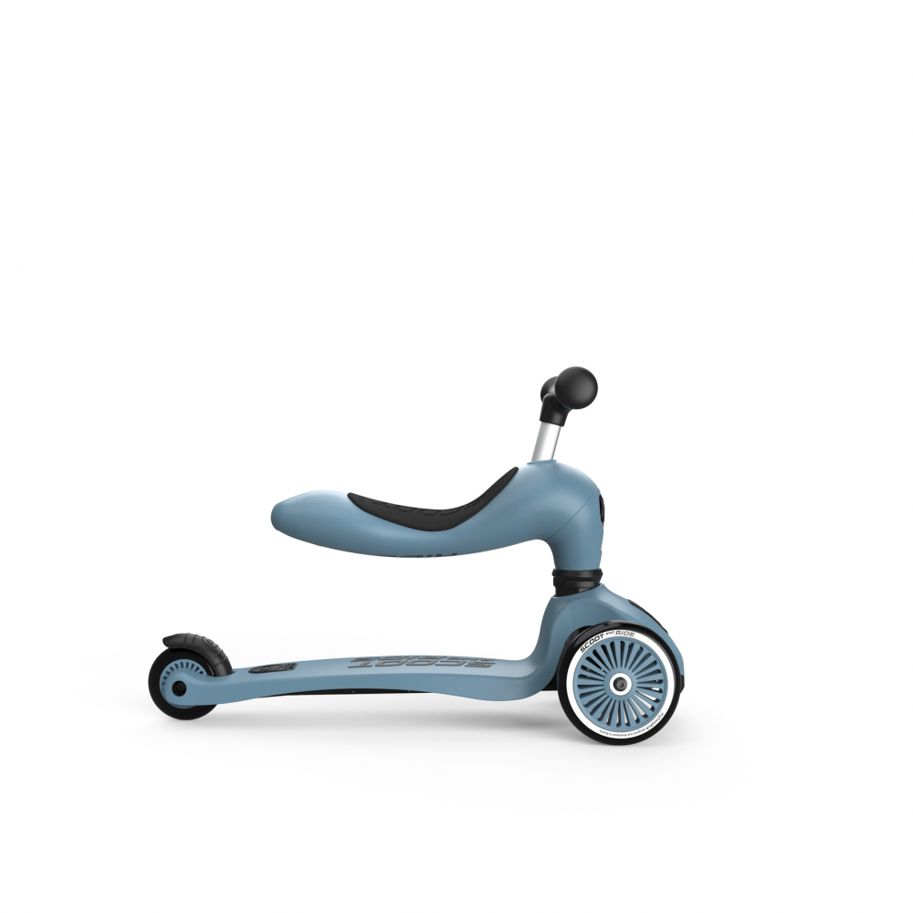 Trotineta copii cu sezut, transformabila 2in1, HighwayKick 1 Steel, 1-5 ani, pana la 50 kg, Scoot & Ride [6]