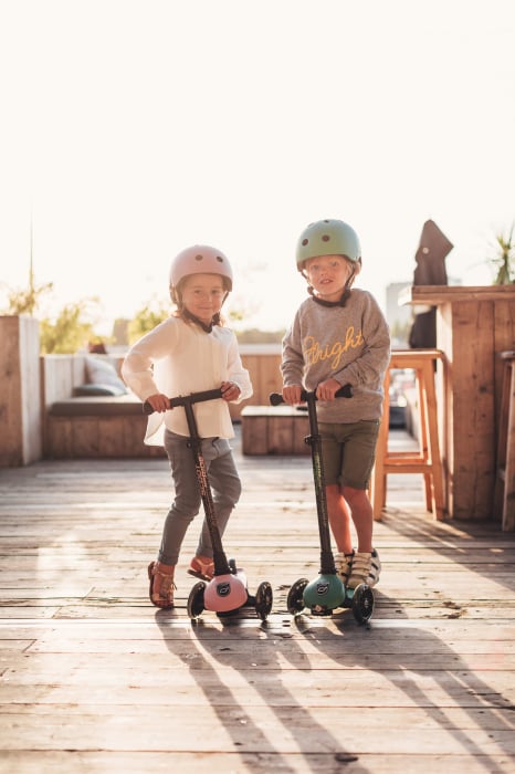 SCOOT AND RIDE - Trotineta HighwayKick 3 Pliabila, 3-6 ani, Forest, roti luminoase [7]