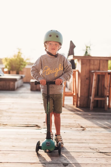 SCOOT AND RIDE - Trotineta HighwayKick 3 Pliabila, 3-6 ani, Forest, roti luminoase [9]