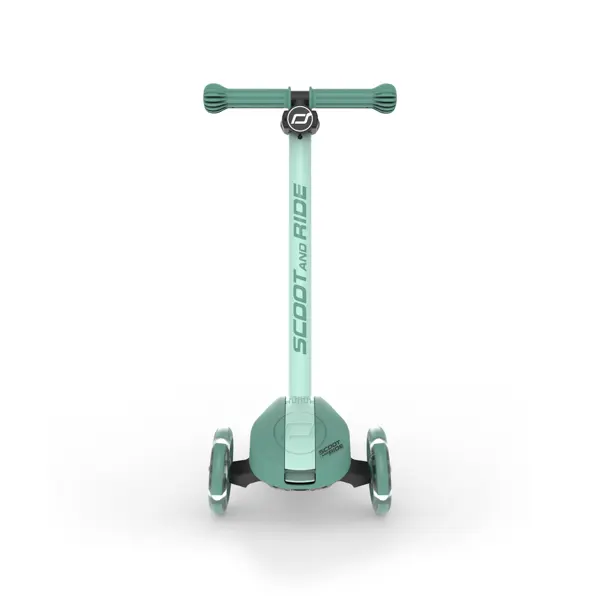 Trotineta copii pliabila, reglabila, roti luminoase, Highwaykick 3S Led Forest, 3+ ani, pana la 50 kg, Scoot & Ride [2]