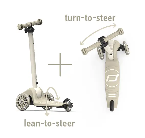 Trotineta copii pliabila, reglabila, roti luminoase, Highwaykick 3S Led Ash, 3+ ani, pana la 50 kg, Scoot & Ride [7]