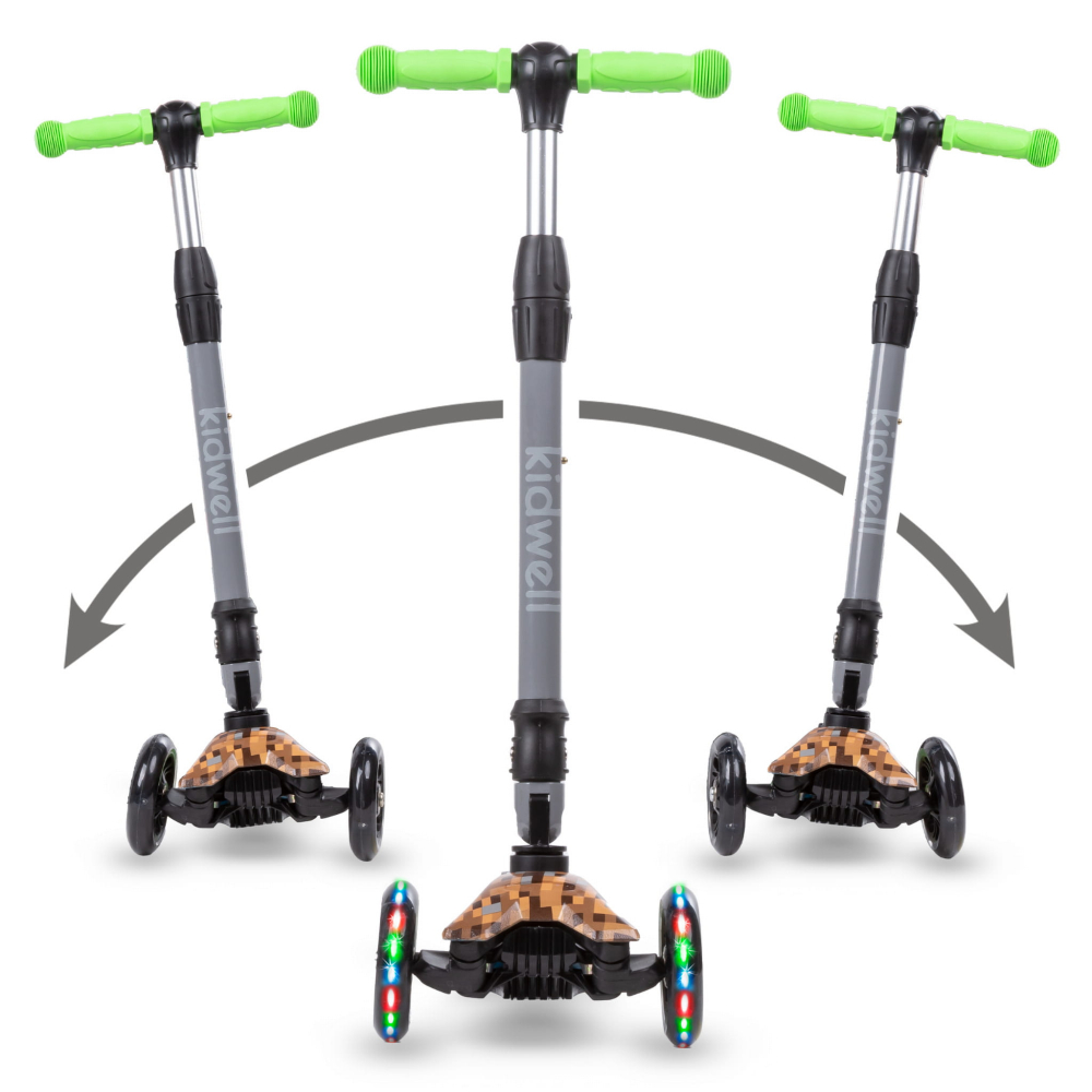 Trotineta copii pliabila, reglabila, roti luminoase, Vento Game, 3+ ani, pana la 50 kg, Kidwell [6]