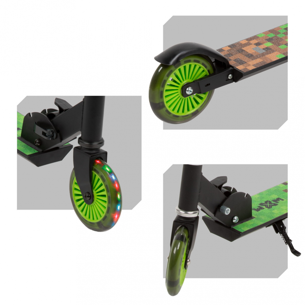 Trotineta pliabila, WXM, SKIPO Game, aluminiu, roti LED 120mm, pana la 50 kg, multicolor [8]