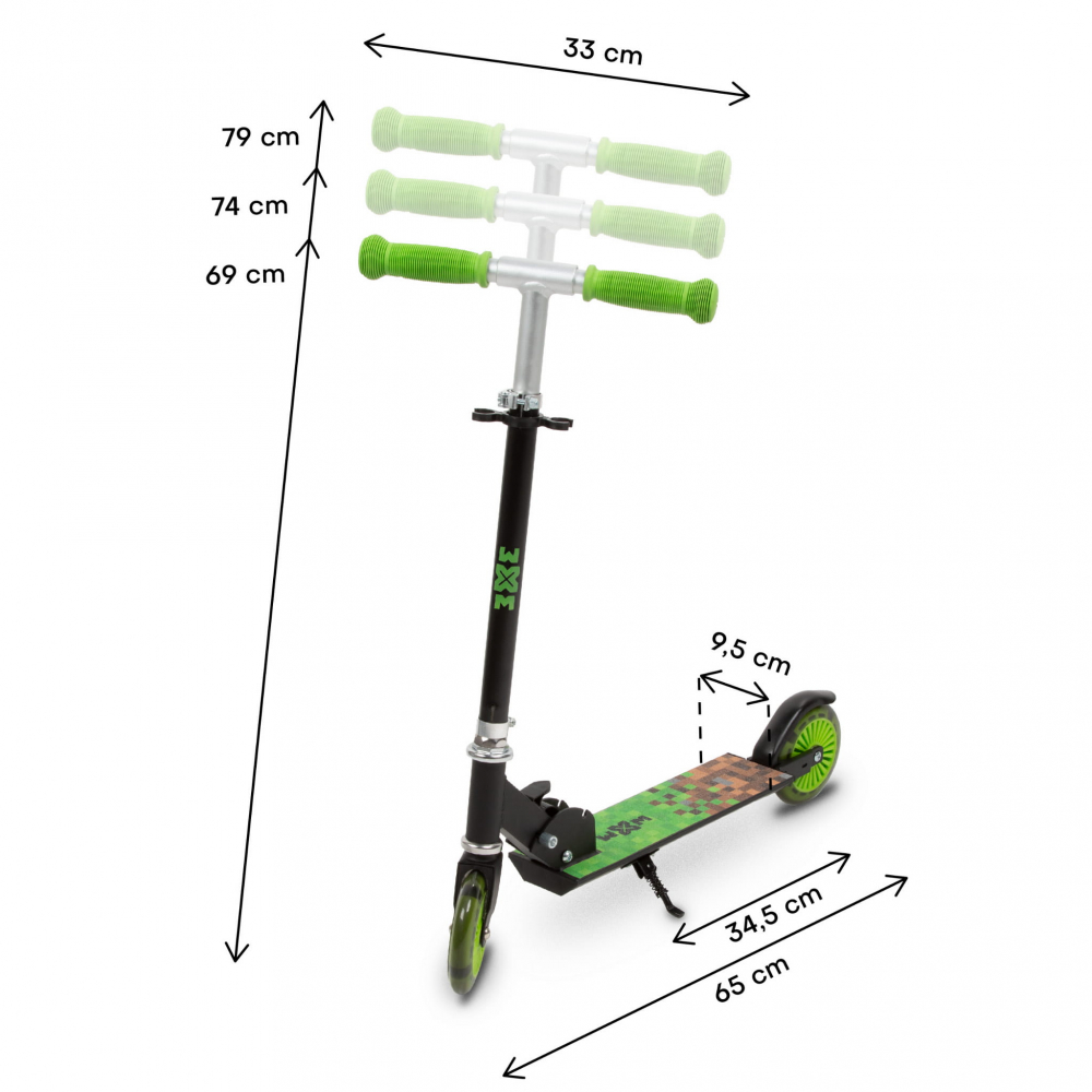 Trotineta pliabila, WXM, SKIPO Game, aluminiu, roti LED 120mm, pana la 50 kg, multicolor [10]
