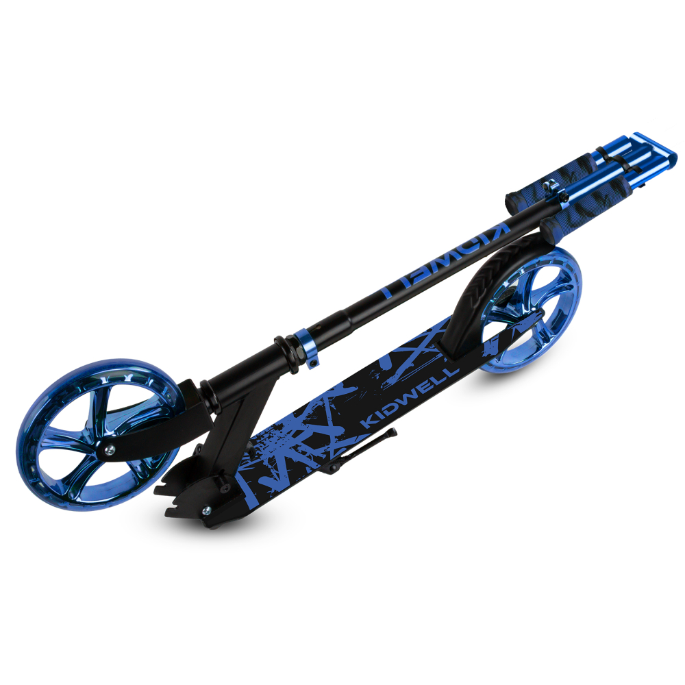 Trotinetă pliabilă Kidwell BLAST Blue, roți mari 200 mm, rulmenți ABEC-7, ultra ușoară 3.8 kg, 100 kg, 8+ ani [6]