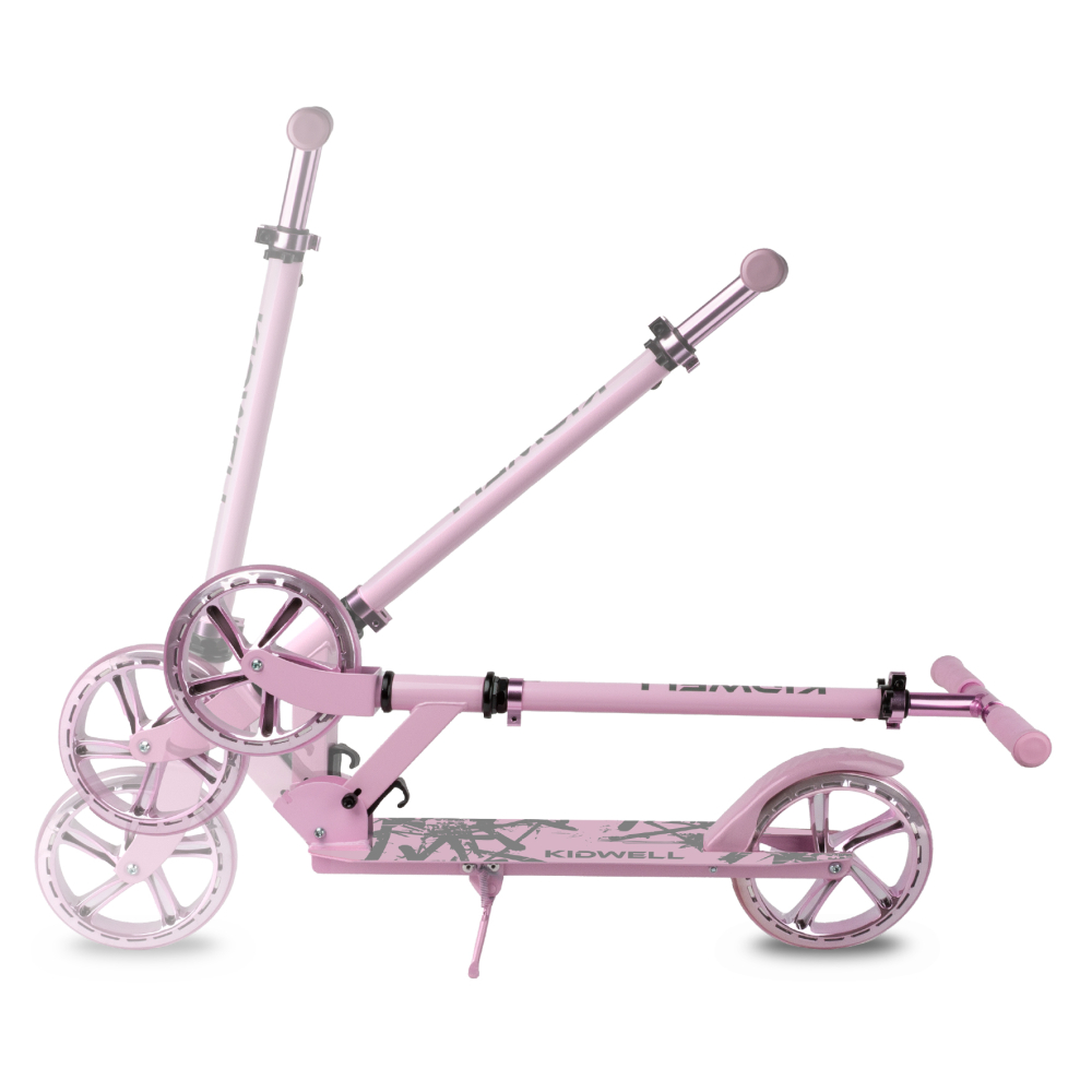 Trotinetă pliabilă Kidwell BLAST Light Pink, roți mari 200 mm, rulmenți ABEC-7, ultra ușoară 3.8 kg, 100 kg, 8+ ani [5]