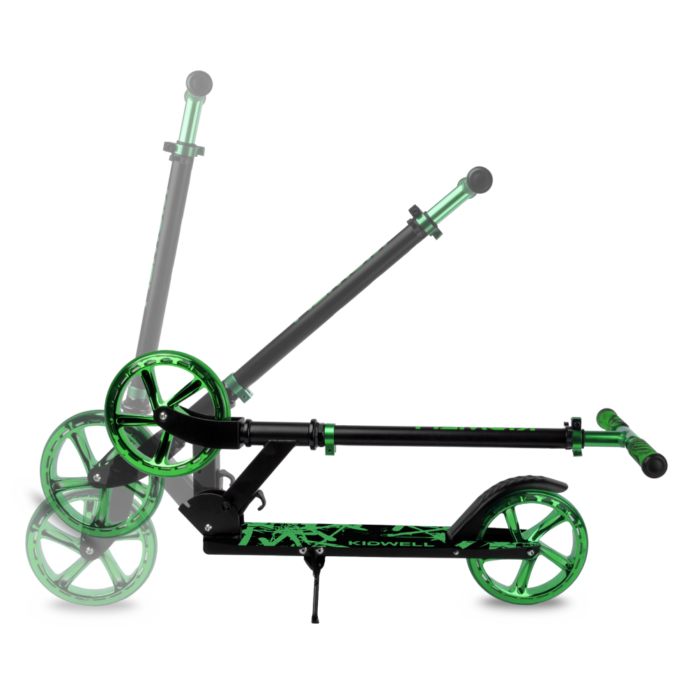 Trotinetă pliabilă Kidwell BLAST Light Green, roți mari 200 mm, rulmenți ABEC-7, ultra ușoară 3.8 kg, 100 kg, 8+ ani [5]