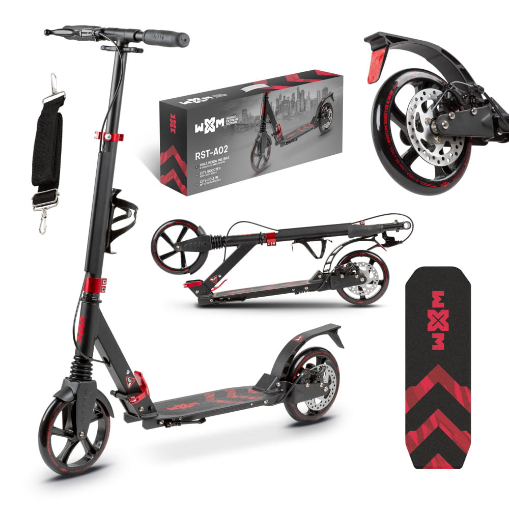 Trotineta pliabila, WXM, WXM RST-A02, Frana pe disc, Roți 200mm | ABEC-9 | 2 amortizoare | până la 100 kg , 6 ani + [1]
