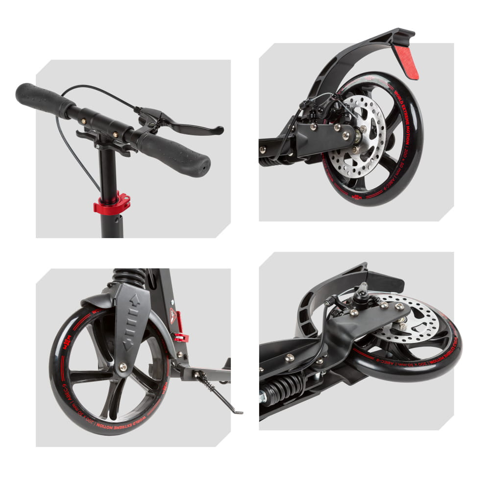 Trotineta pliabila, WXM, WXM RST-A02, Frana pe disc, Roți 200mm | ABEC-9 | 2 amortizoare | până la 100 kg , 6 ani + [3]