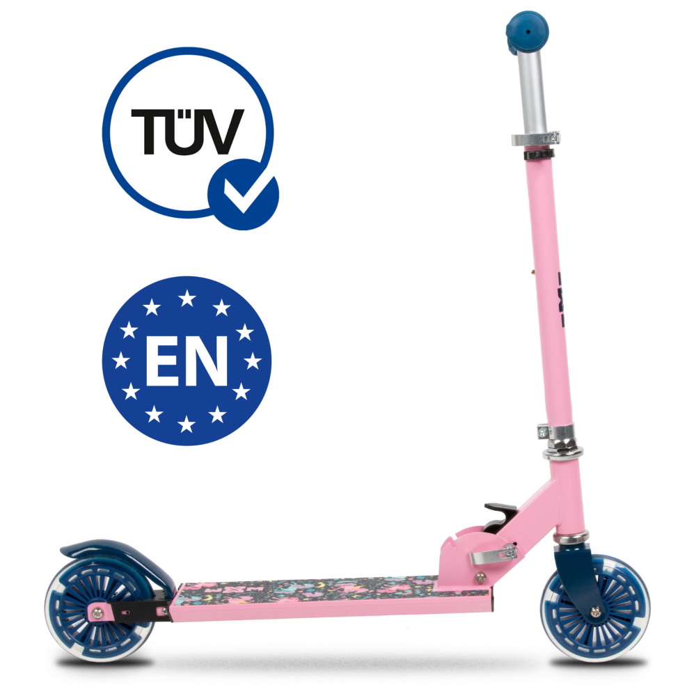 Trotineta pliabila, WXM, SKIPO Unicorn, aluminiu, roti LED 120mm, pana la 50 kg, multicolor [10]