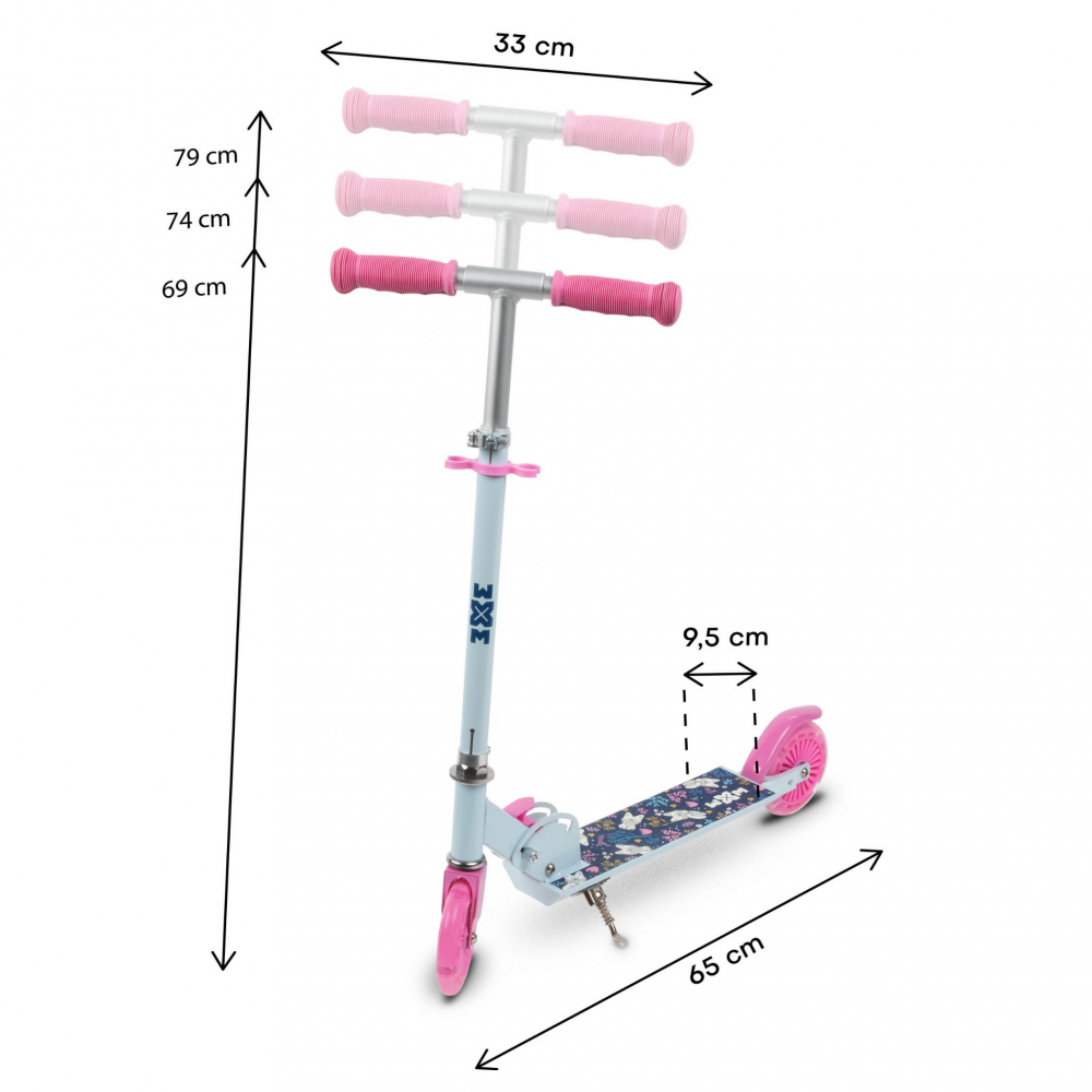 Trotineta pliabila, WXM, SKIPO Dog, aluminiu, roti LED 120mm, pana la 50 kg, multicolor [8]