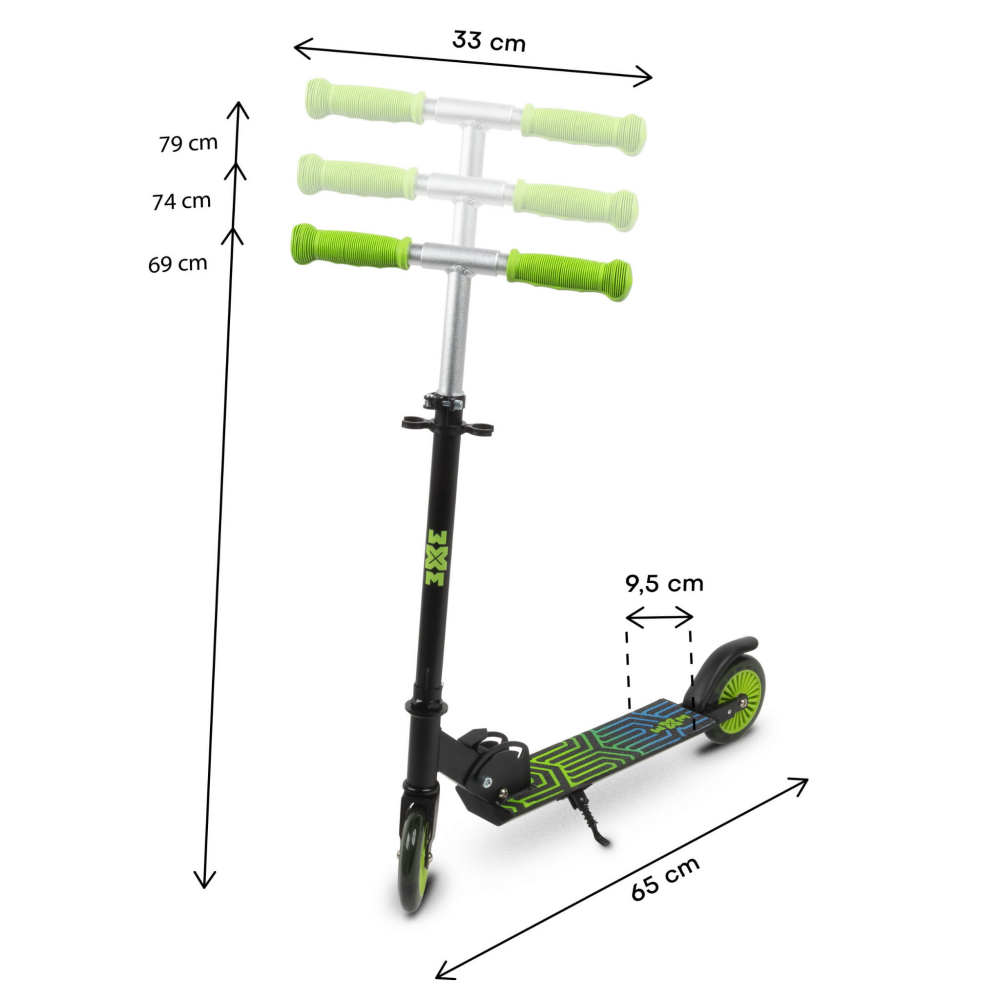 Trotineta pliabila, WXM, SKIPO Zone, aluminiu, roti LED 120mm, pana la 50 kg, multicolor [3]