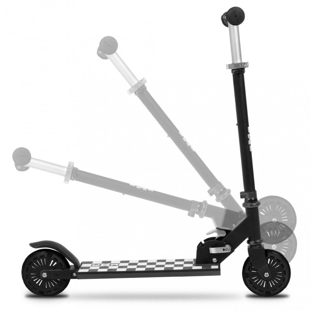 Trotineta pliabila, WXM, SKIPO Chess, aluminiu, roti LED 120mm, pana la 50 kg, white black [6]