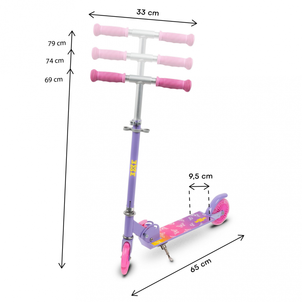 Trotineta pliabila, WXM, SKIPO Butterfly, aluminiu, roti LED 120mm, pana la 50 kg, multicolor [7]