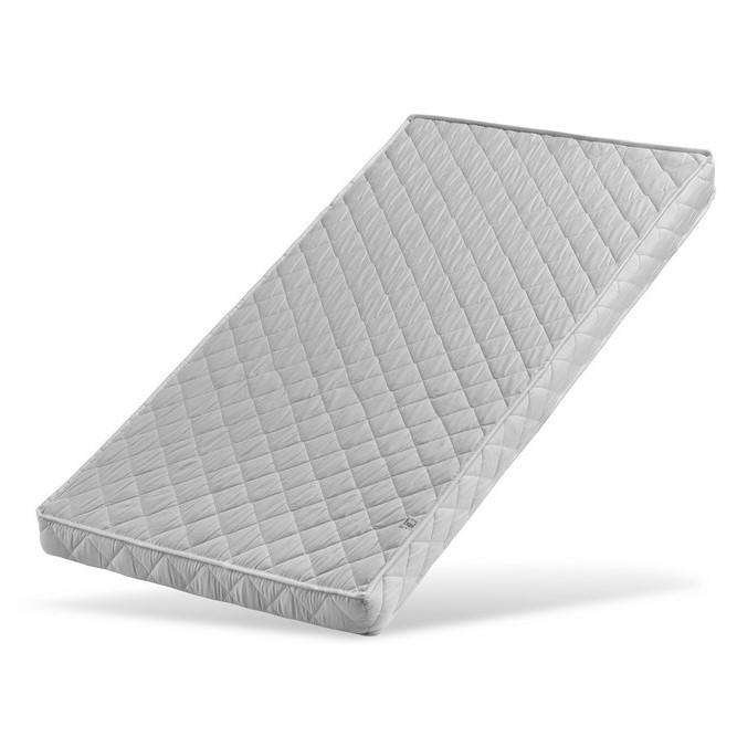 Patut mic, co-sleeping din lemn, Classic Alb cu Saltea Cocos Spuma Cocos 90 x 40 x 7 cm [19]